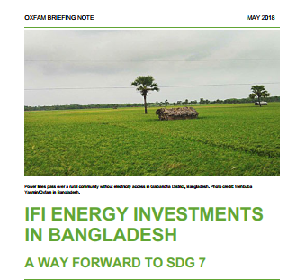 IFI energy investments in Bangladesh: a way forward to SDG 7